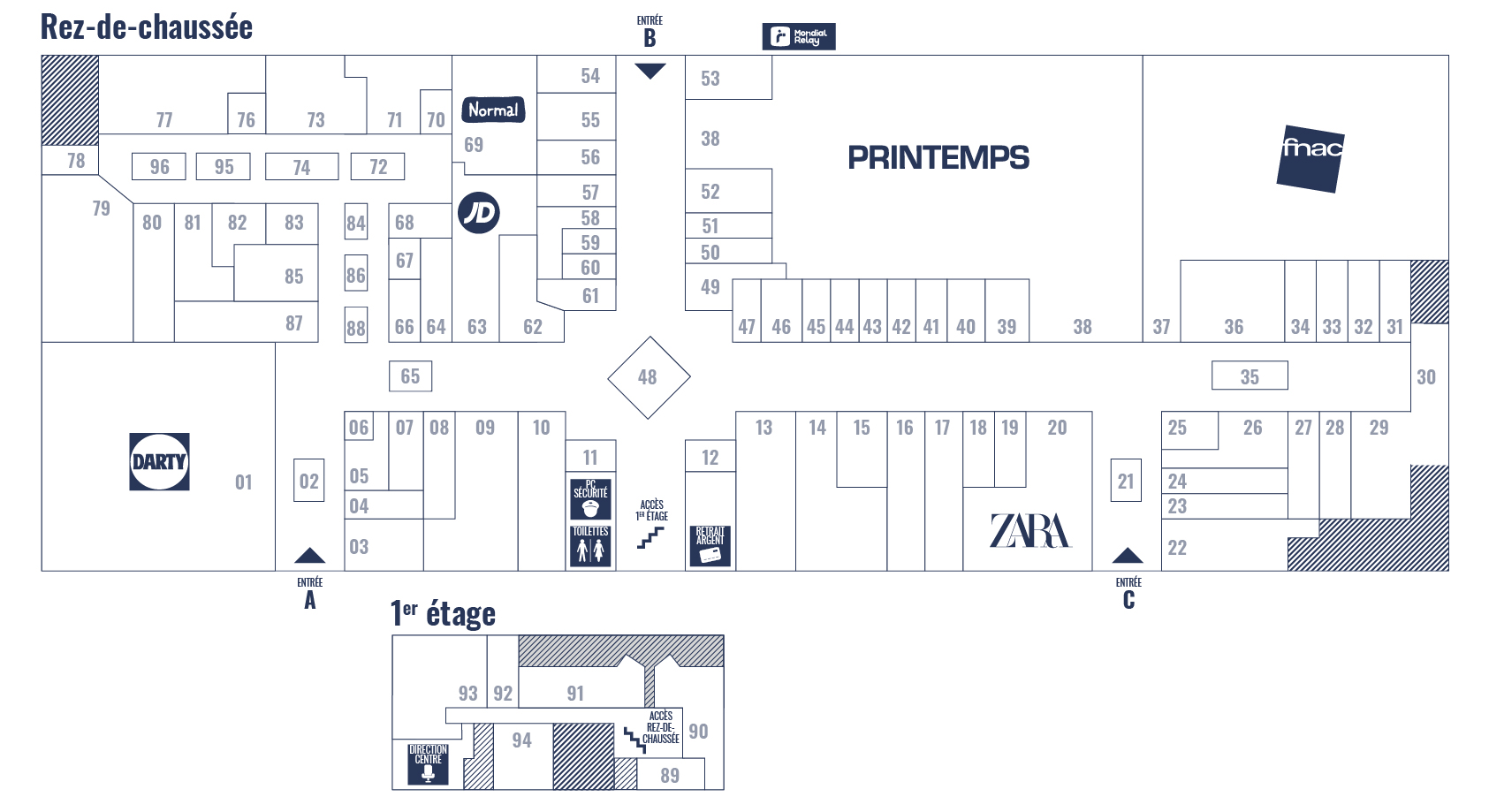 plan du centre